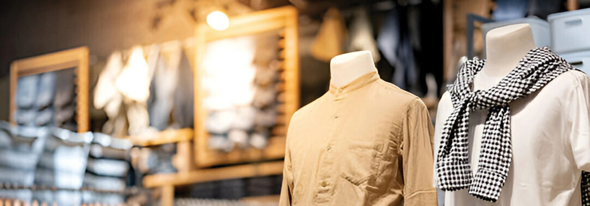 summer collection fashion in clothing store